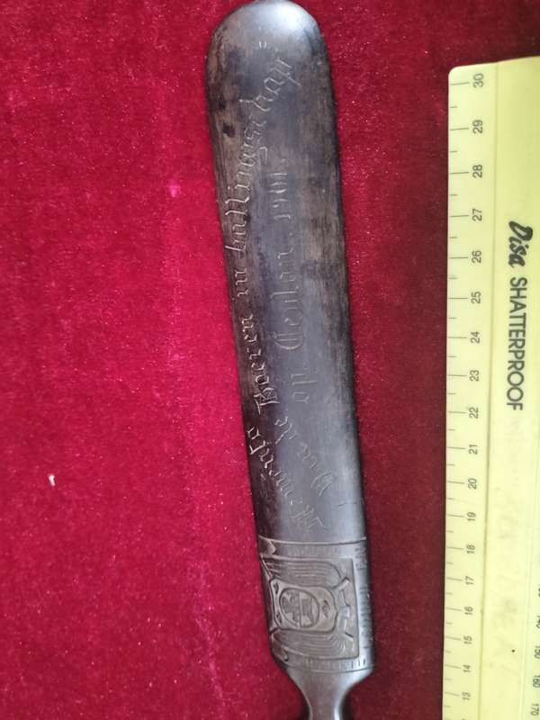 1901 Ceylon P.O.W Anglo Boer War Ebony Page Turner Inscribed