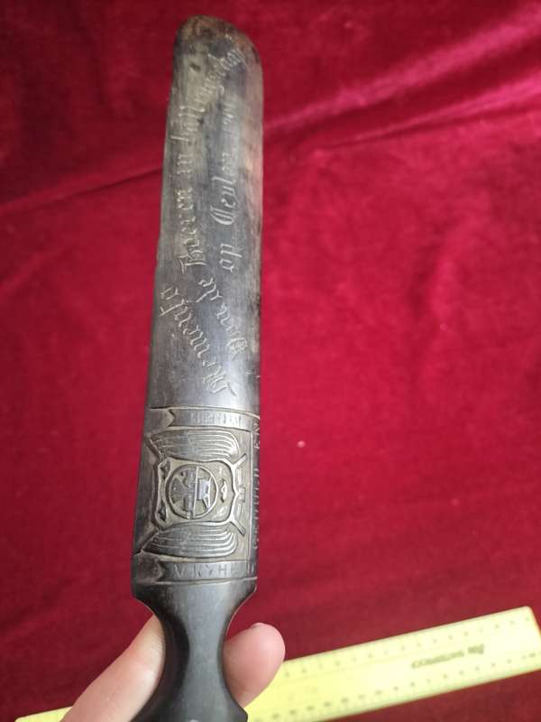 1901 Ceylon P.O.W Anglo Boer War Ebony Page Turner Inscribed