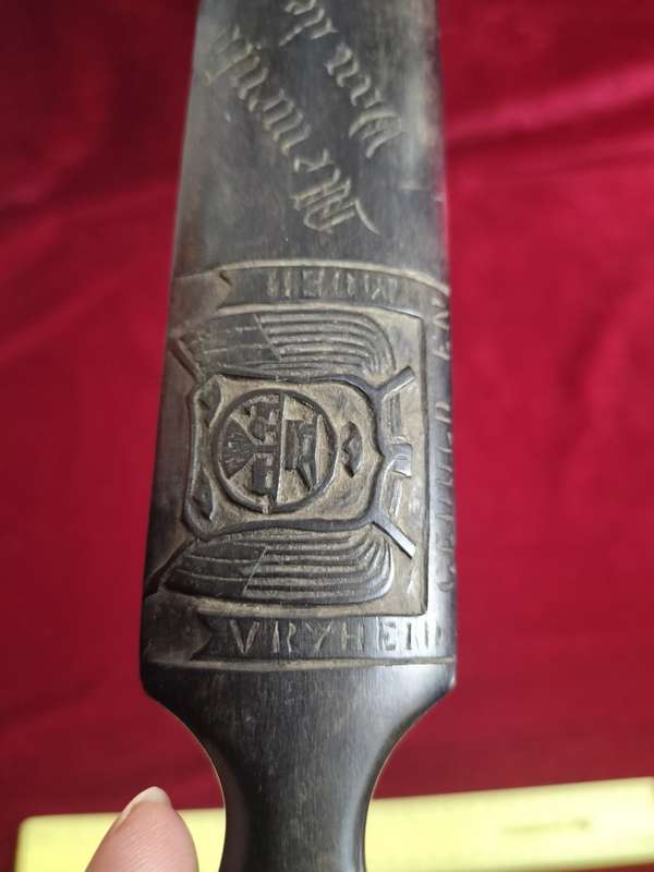 1901 Ceylon P.O.W Anglo Boer War Ebony Page Turner Inscribed