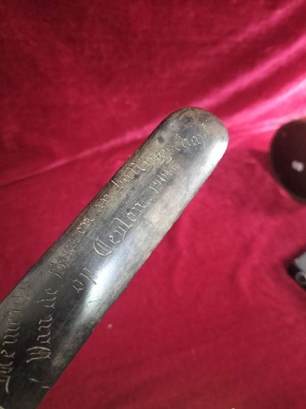 1901 Ceylon P.O.W Anglo Boer War Ebony Page Turner Inscribed