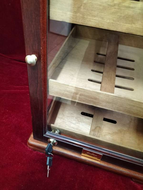 Stunning Premium Three Tiers Cigar Humidor Display Cabinet 49cm x32cm - Cuban Connection