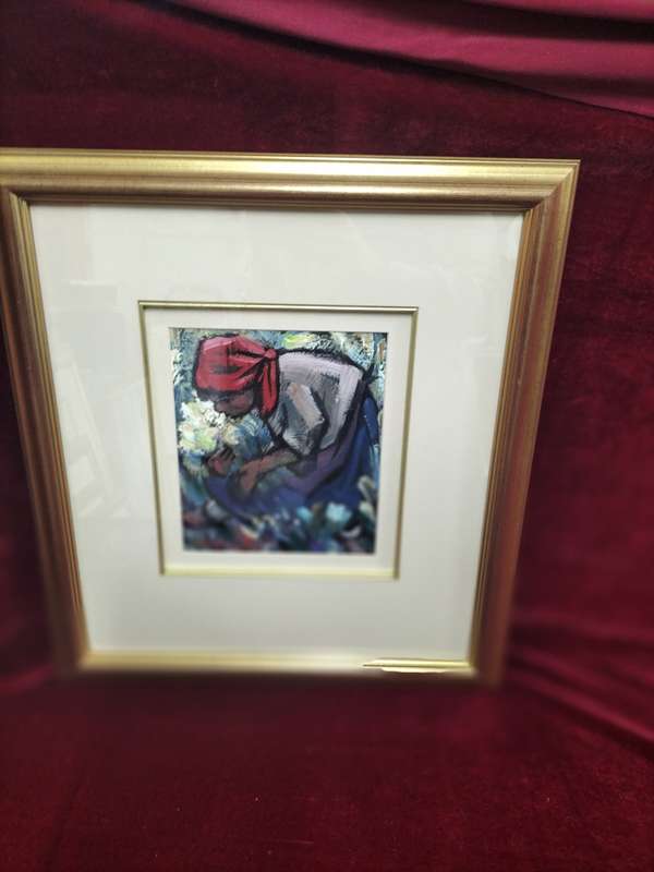 Hennie Niemann Sr Oil Painting - Farm Scene - SA Artist