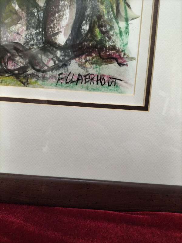 Frans Claerhout 1919-2006 SA Artist Mixed Media Painting