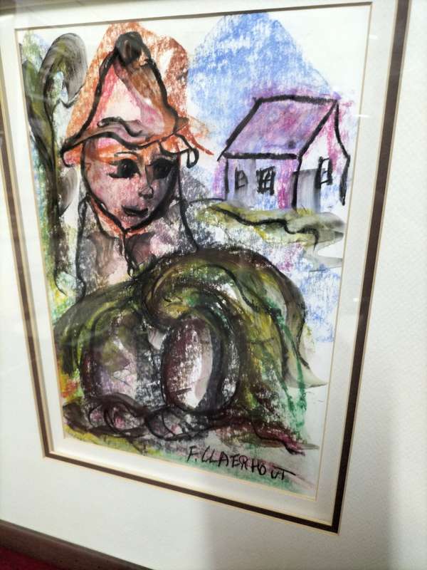 Frans Claerhout 1919-2006 SA Artist Mixed Media Painting