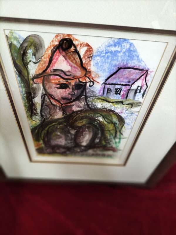 Frans Claerhout 1919-2006 SA Artist Mixed Media Painting