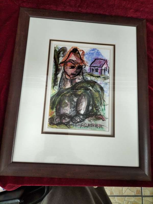 Frans Claerhout 1919-2006 SA Artist Mixed Media Painting
