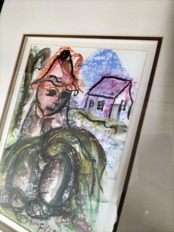 Frans Claerhout 1919-2006 SA Artist Mixed Media Painting