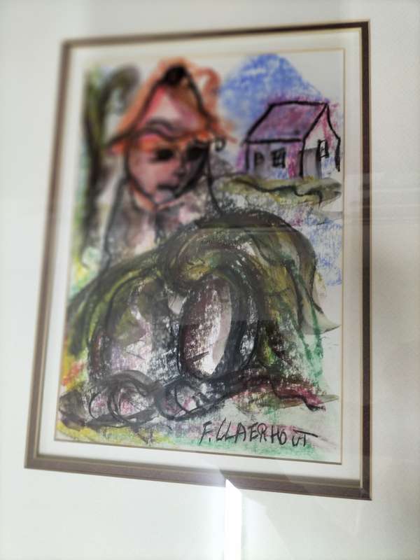 Frans Claerhout 1919-2006 SA Artist Mixed Media Painting