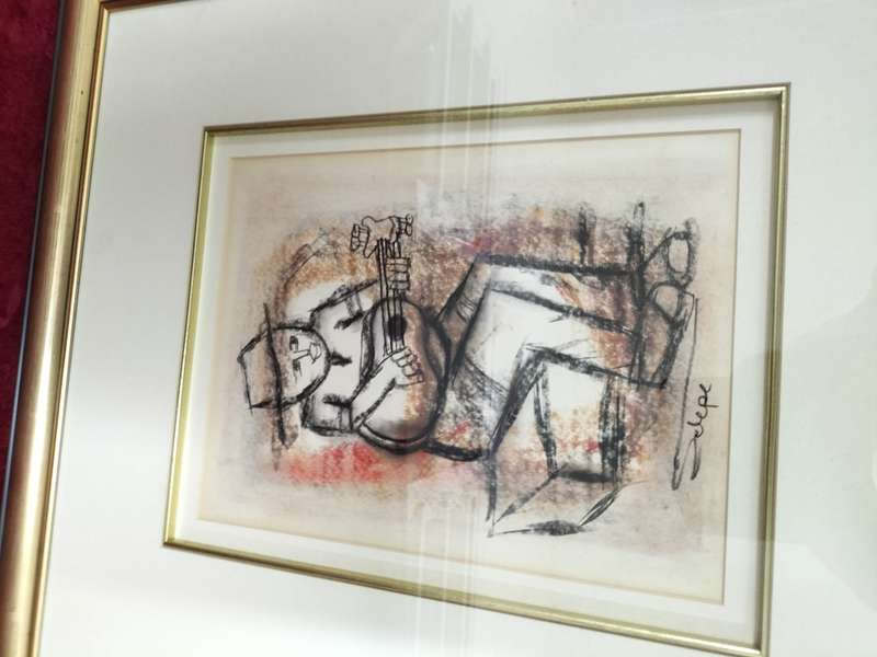 SA Artist Daniel Selepe (1953-) -Stunning Mixed Media Artwork -In Excellent Condition - See Desp