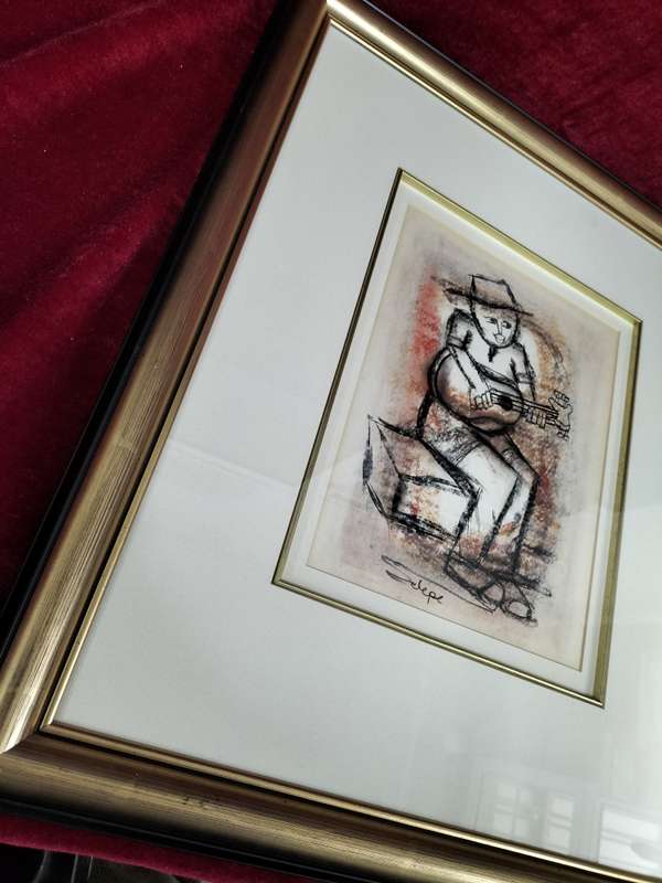 SA Artist Daniel Selepe (1953-) -Stunning Mixed Media Artwork -In Excellent Condition - See Desp