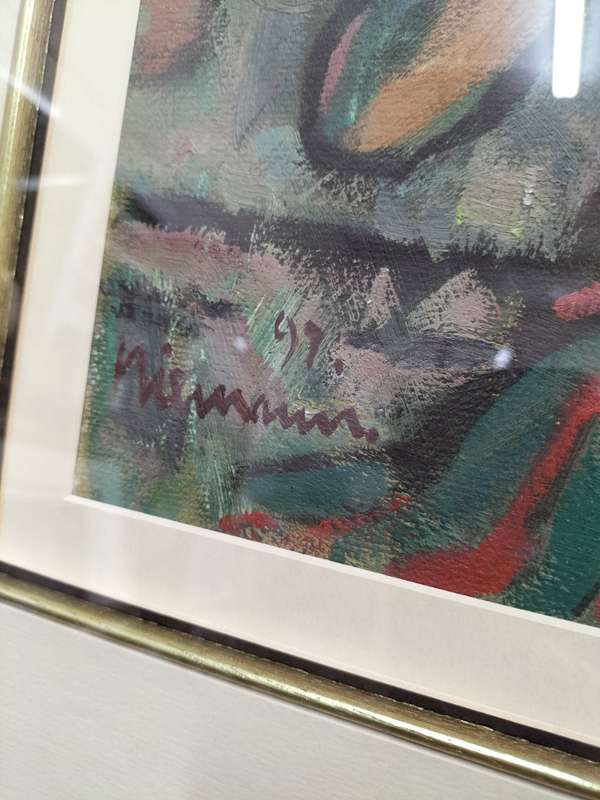 Stunning Hennie Niemann Sr -SA Artist Oil Painting-1997 Young Woman With Flowers-Excellent Condition