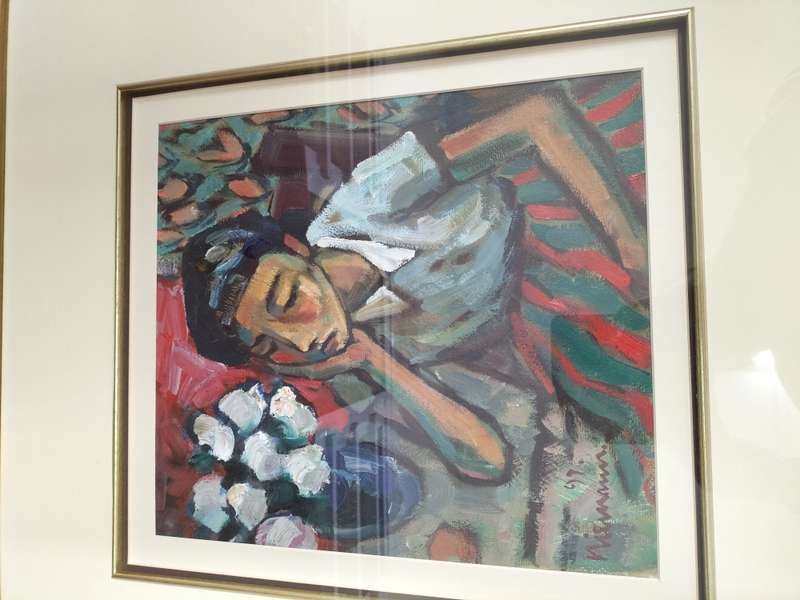 Stunning Hennie Niemann Sr -SA Artist Oil Painting-1997 Young Woman With Flowers-Excellent Condition