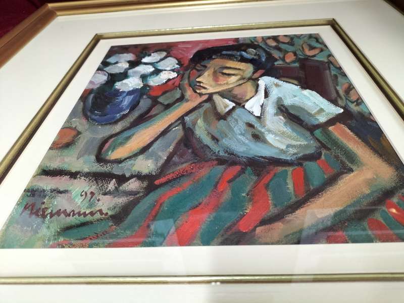 Stunning Hennie Niemann Sr -SA Artist Oil Painting-1997 Young Woman With Flowers-Excellent Condition