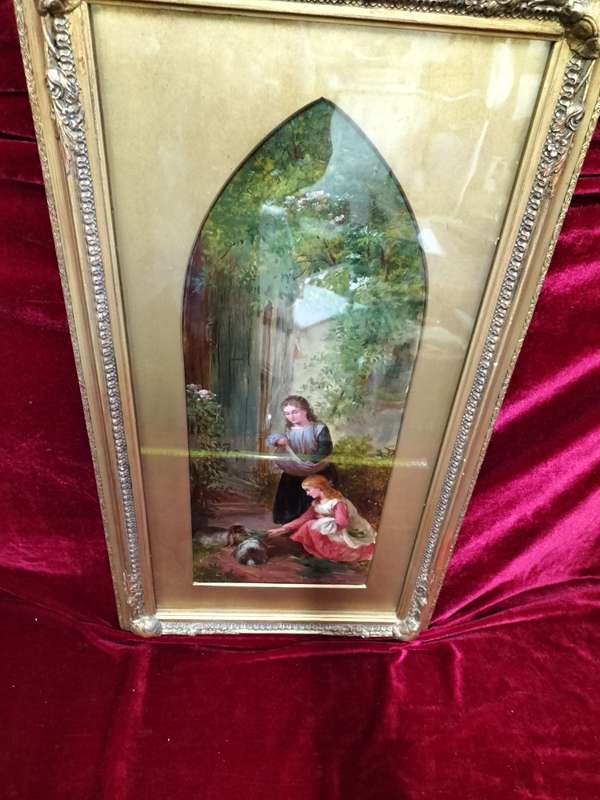 Stunning Framed Frank J Turner Oil On Board - Country Lane with Flowers Basket on Stile' -See Desp