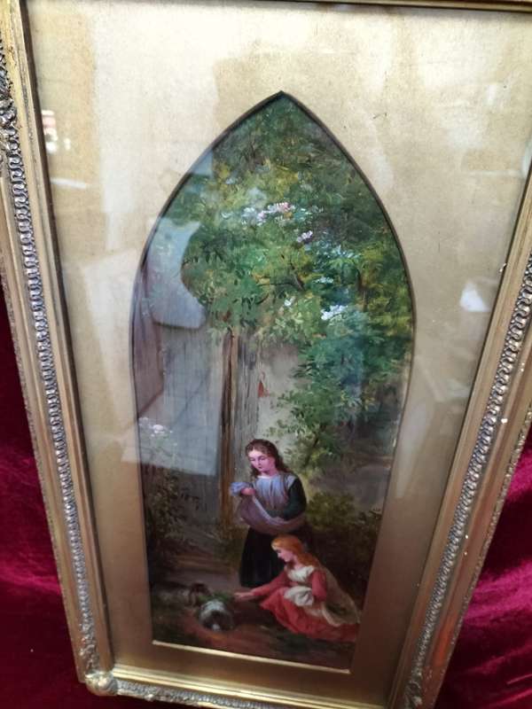 Stunning Framed Frank J Turner Oil On Board - Country Lane with Flowers Basket on Stile' -See Desp