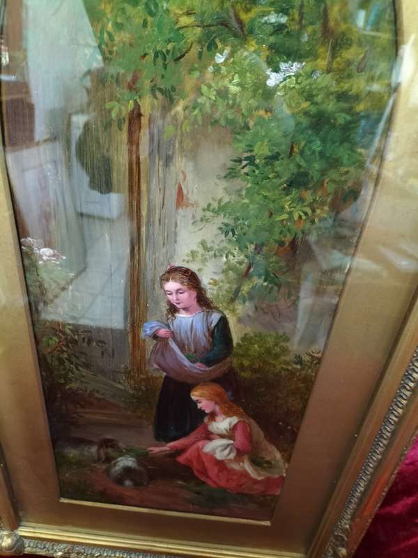 Stunning Framed Frank J Turner Oil On Board - Country Lane with Flowers Basket on Stile' -See Desp