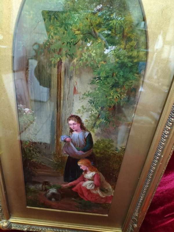 Stunning Framed Frank J Turner Oil On Board - Country Lane with Flowers Basket on Stile' -See Desp