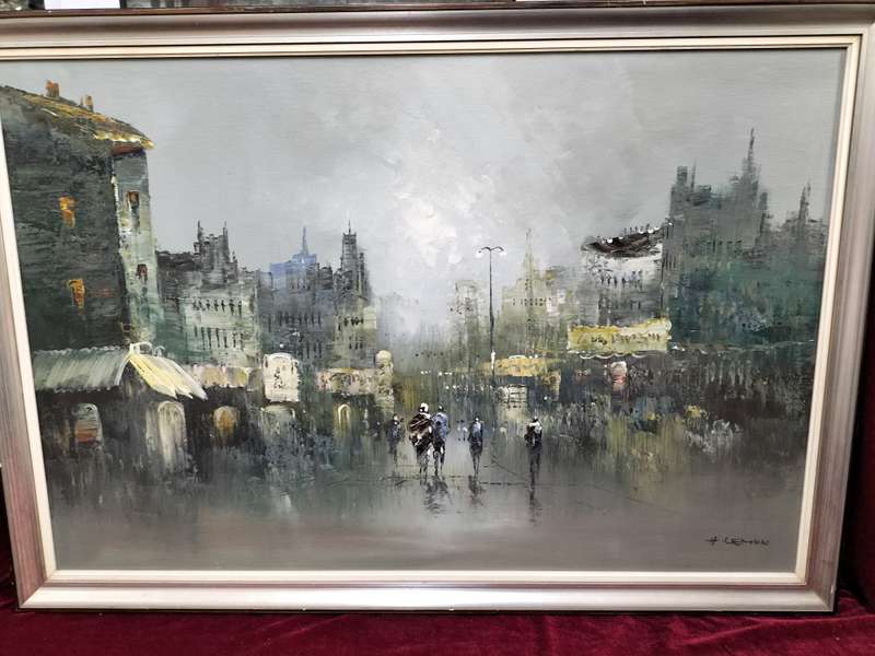 oil on board by well known artist H. Lemon