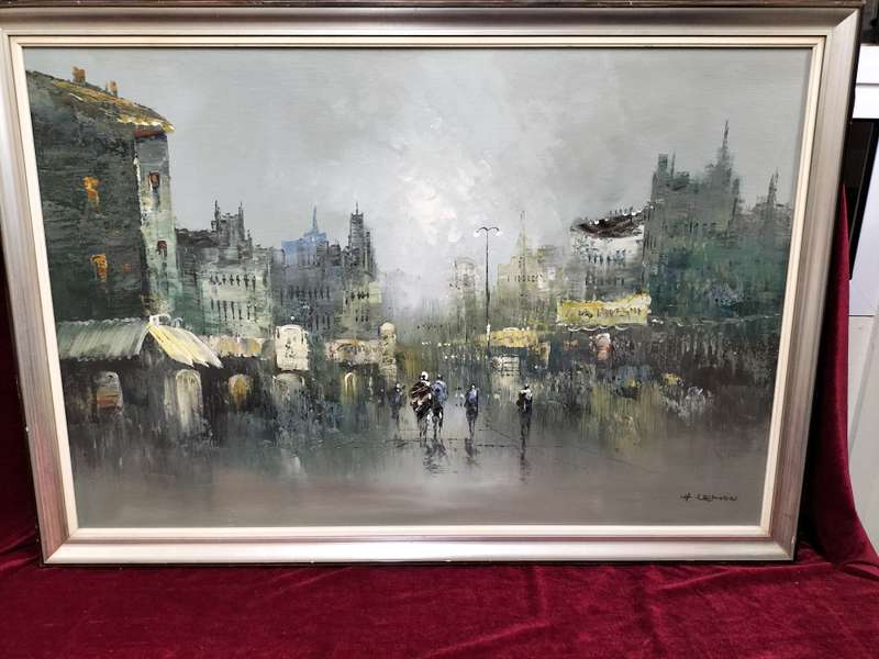oil on board by well known artist H. Lemon