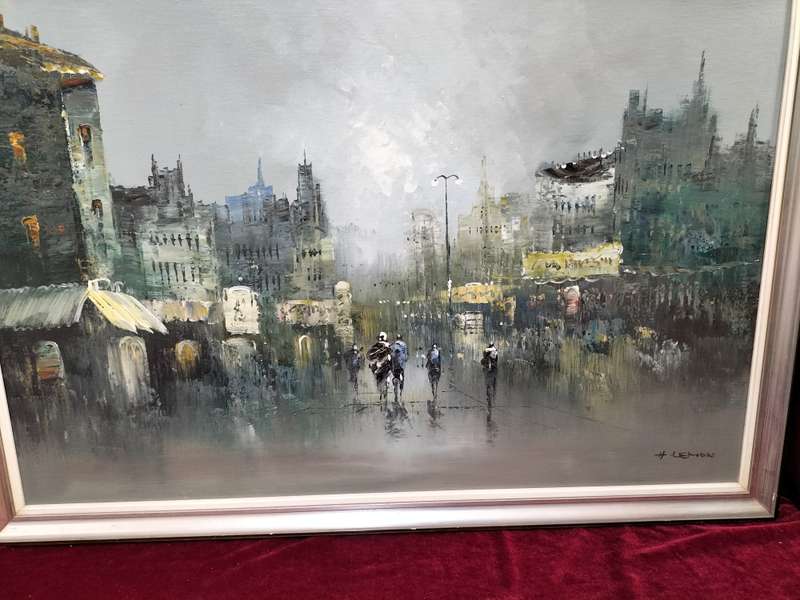 oil on board by well known artist H. Lemon