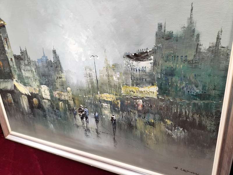 oil on board by well known artist H. Lemon