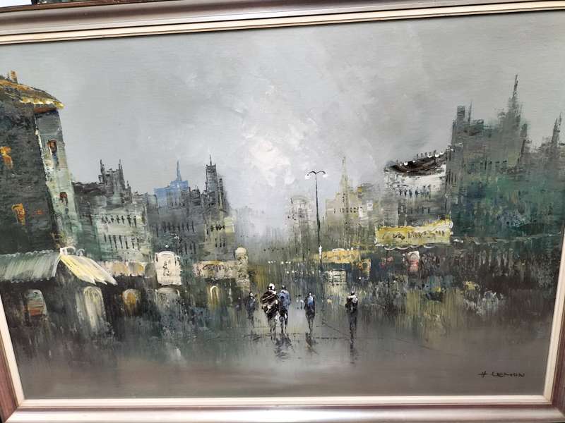 oil on board by well known artist H. Lemon