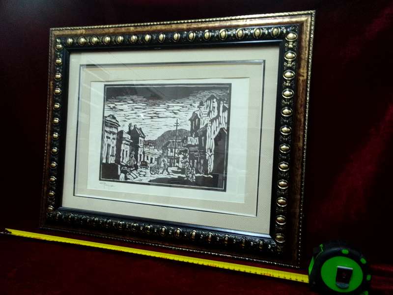 Stunning Gregoire Boonzaier (1909-2005) Linocut Bo- Kaap In A Beautiful frame - Good Condition