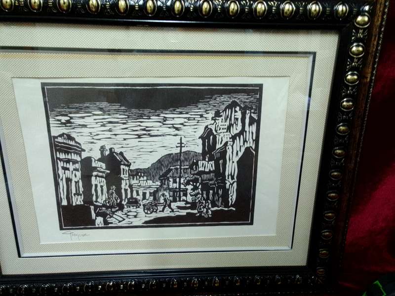 Stunning Gregoire Boonzaier (1909-2005) Linocut Bo- Kaap In A Beautiful frame - Good Condition