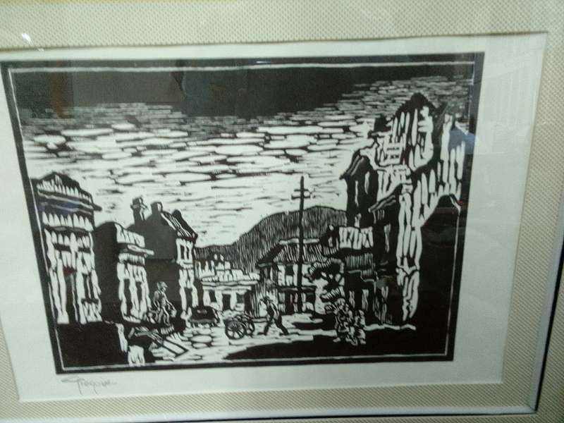Stunning Gregoire Boonzaier (1909-2005) Linocut Bo- Kaap In A Beautiful frame - Good Condition