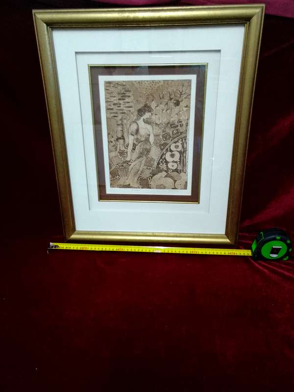 Beautiful Bev de Lange -SA Artist - Linocut 19/30 In Stunning Fame- Of Seasons