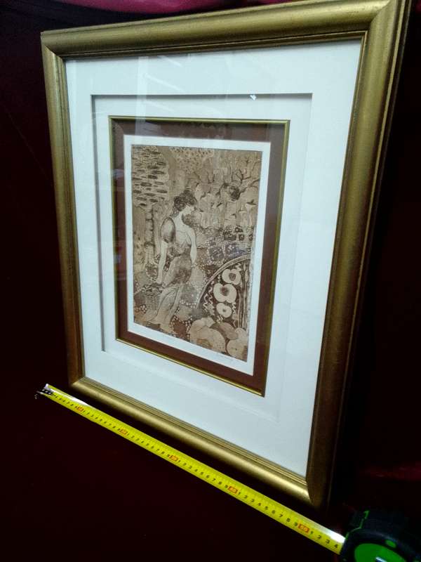 Beautiful Bev de Lange -SA Artist - Linocut 19/30 In Stunning Fame- Of Seasons