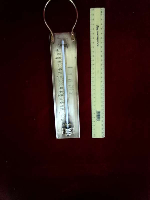 Beautiful Vintage Brass Sugar Thermometer - Made By G.H.Zeal - London England - Good Condition