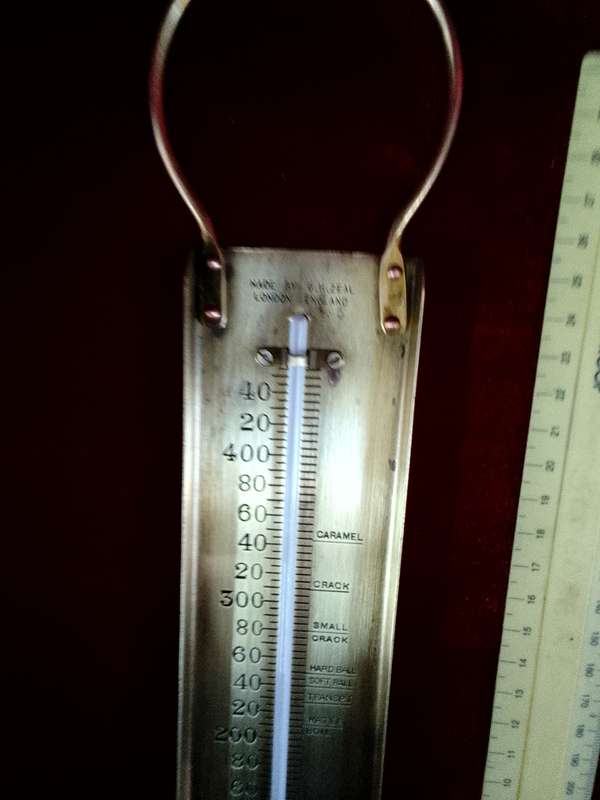 Beautiful Vintage Brass Sugar Thermometer - Made By G.H.Zeal - London England - Good Condition