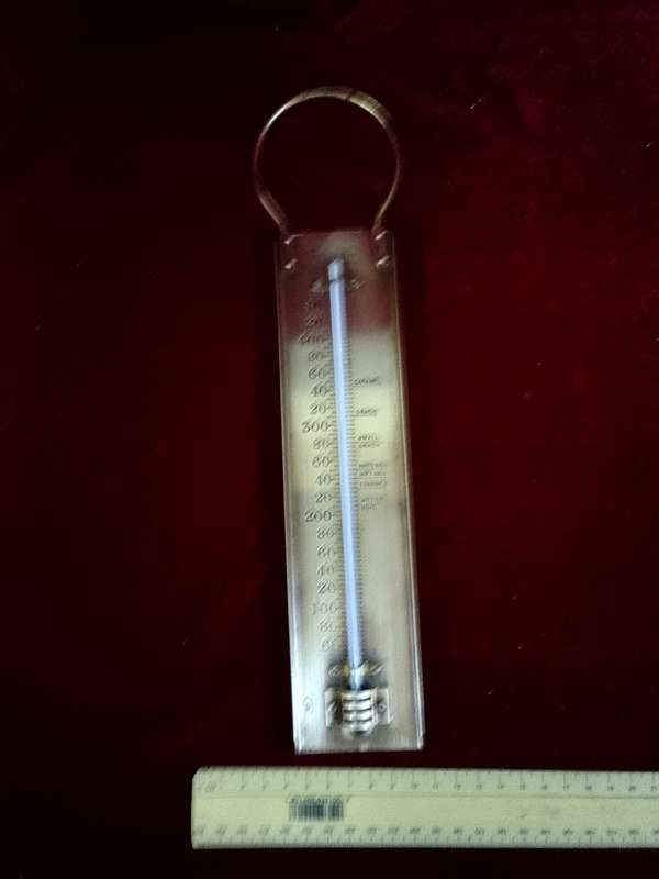 Beautiful Vintage Brass Sugar Thermometer - Made By G.H.Zeal - London England - Good Condition