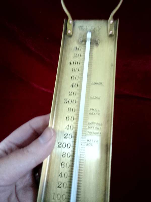 Beautiful Vintage Brass Sugar Thermometer - Made By G.H.Zeal - London England - Good Condition