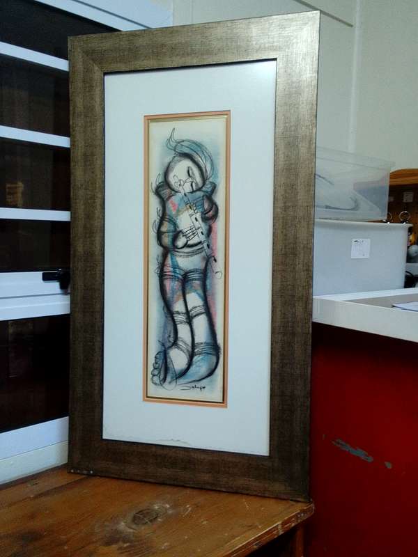 Set Of Two Large SA Artist Daniel Selepe (1953-) -Stunning Mixed Media Artwork - Musicians -See Desp