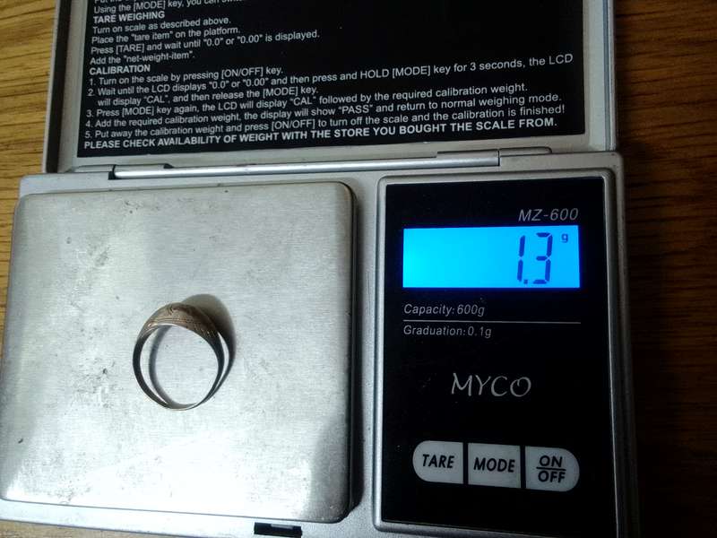 Beautifull Vintage Sterling Silver 925 Engraved Patern Ring - 2.0 g
