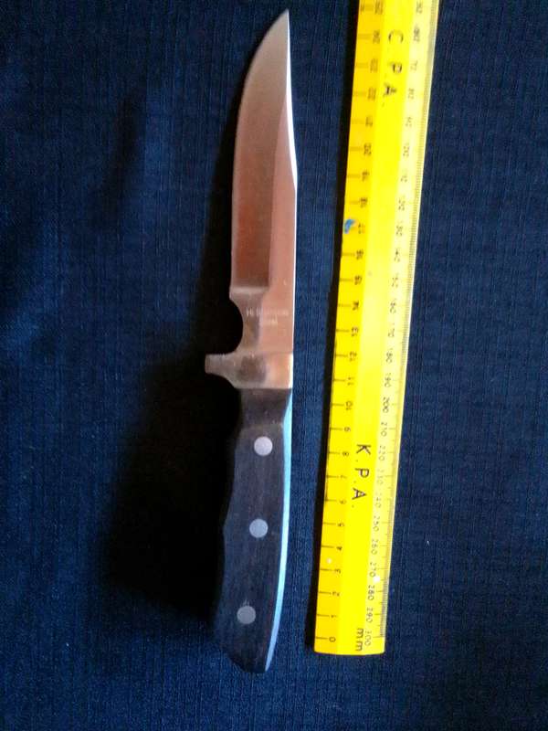 Stunning Hi- Stainless Steel Hunting Knife Fixed Blade With Wooden and Steel Handle