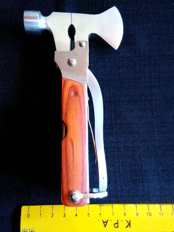 Stainlesss Steel Multifunction Hammer Axe Camping Gear Multi Tool