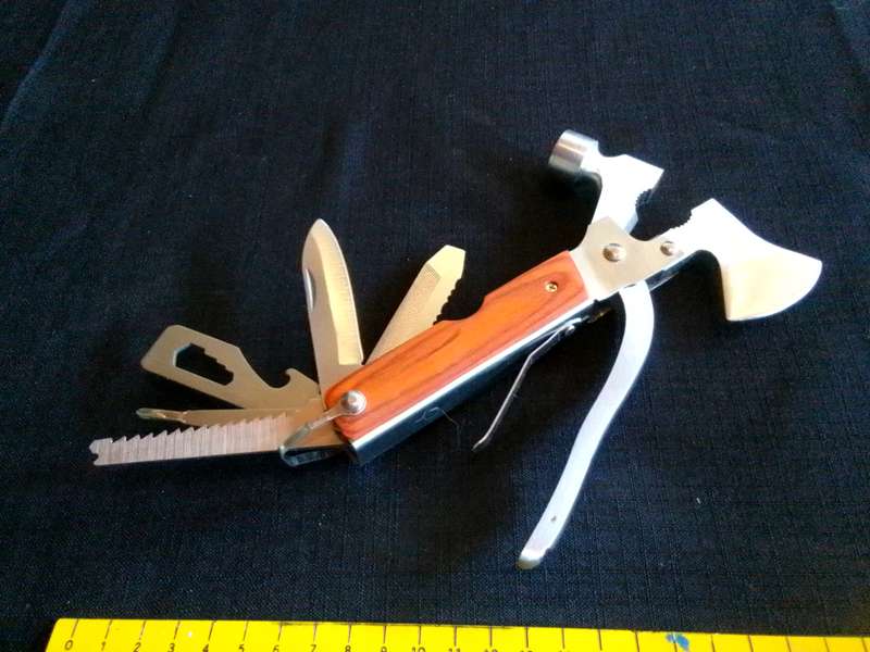Stainlesss Steel Multifunction Hammer Axe Camping Gear Multi Tool
