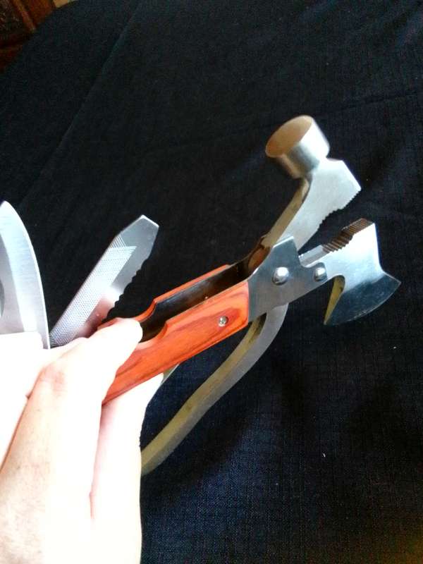 Stainlesss Steel Multifunction Hammer Axe Camping Gear Multi Tool