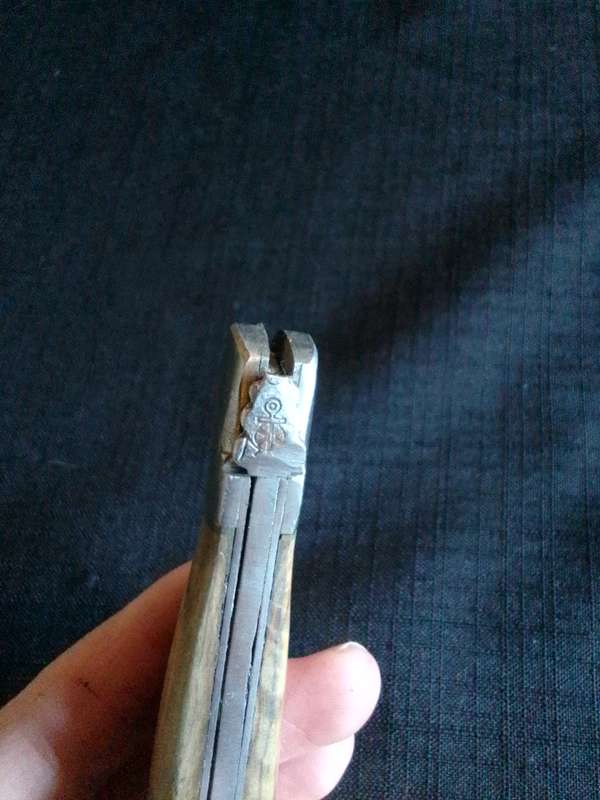 Beautiful Pocket Knife with Wooden Handle in Excellent Condition L: 195mm