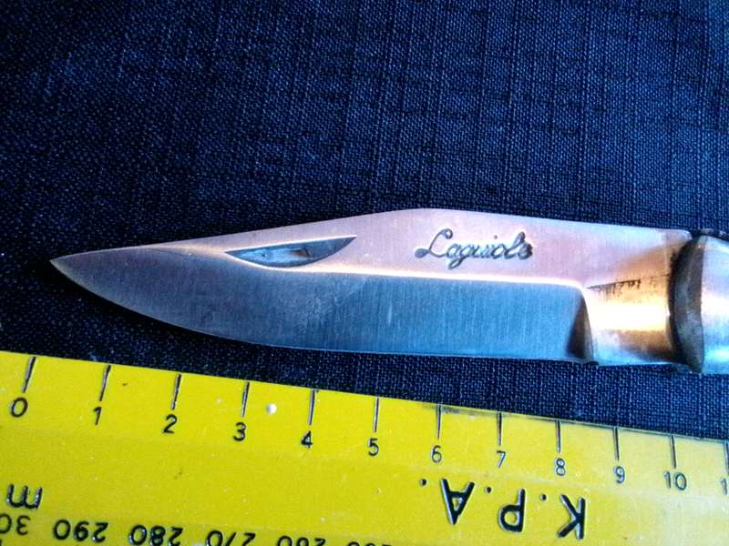 Stunning Laguiole Pocket Knife with Wooden Handle in Excellent Condition L:215m