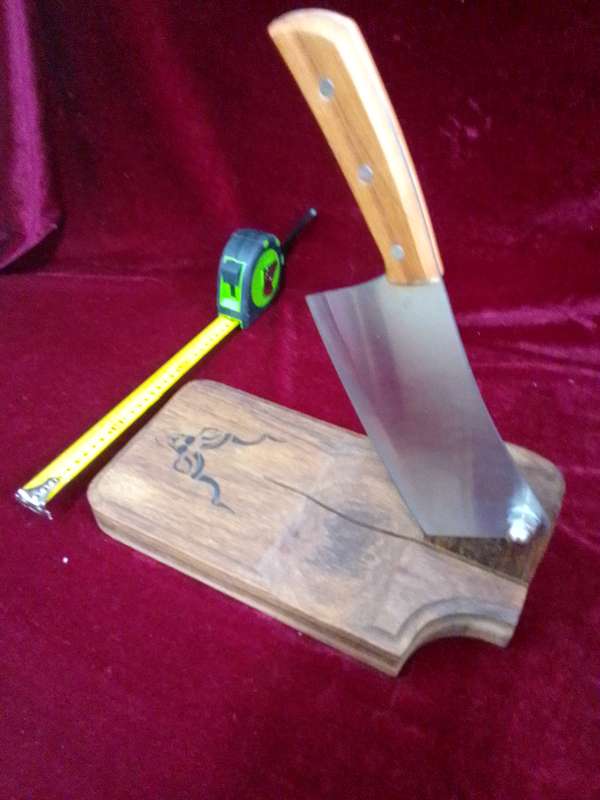 Beautiful Handcrafted In South Africa Big Solid Kiaat Biltong Cutter/ Slicer -  Good Condition