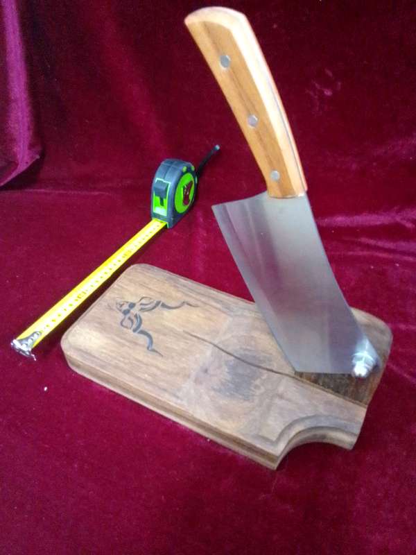 Beautiful Handcrafted In South Africa Big Solid Kiaat Biltong Cutter/ Slicer -  Good Condition
