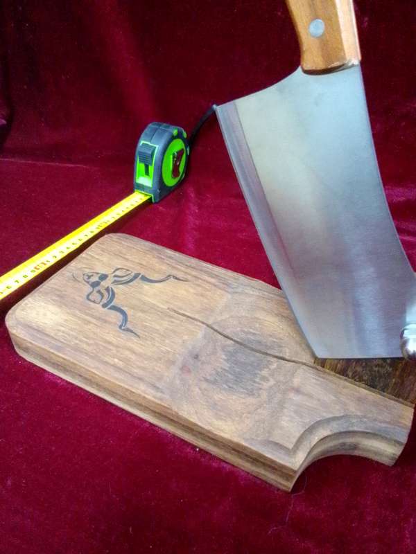 Beautiful Handcrafted In South Africa Big Solid Kiaat Biltong Cutter/ Slicer -  Good Condition