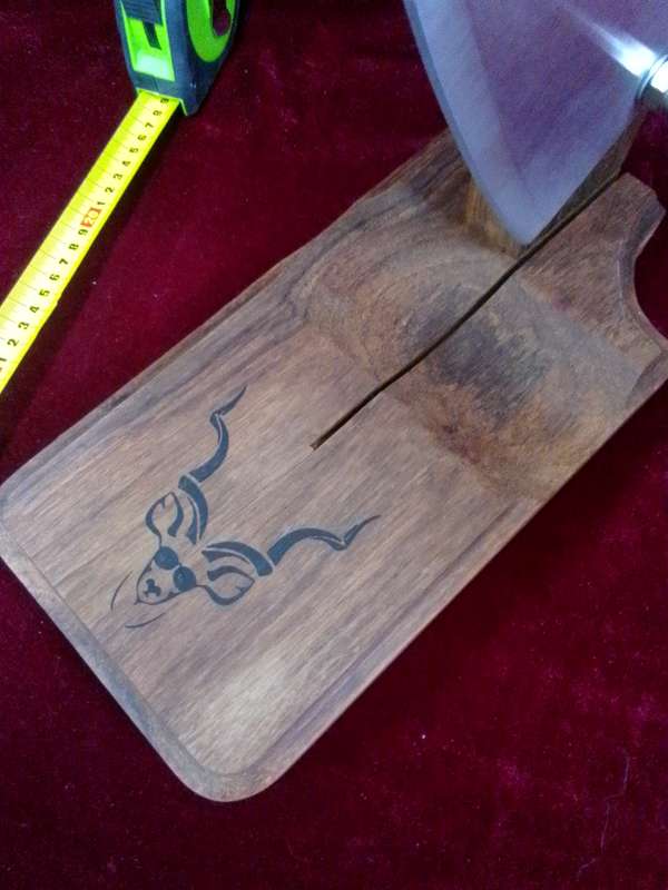 Beautiful Handcrafted In South Africa Big Solid Kiaat Biltong Cutter/ Slicer -  Good Condition