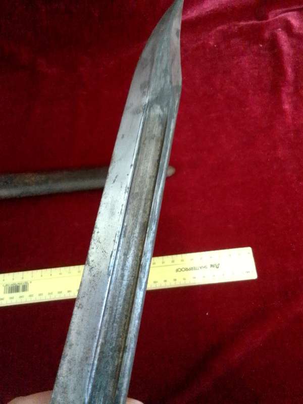Vintage British No 9 Bayonet with Metal Scabbard
