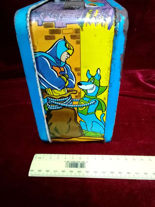 Vintage 1976 Dynomutt Dog Wonder Metal Lunchbox Featuring Characters From The Hanna-Barbera Cartoon