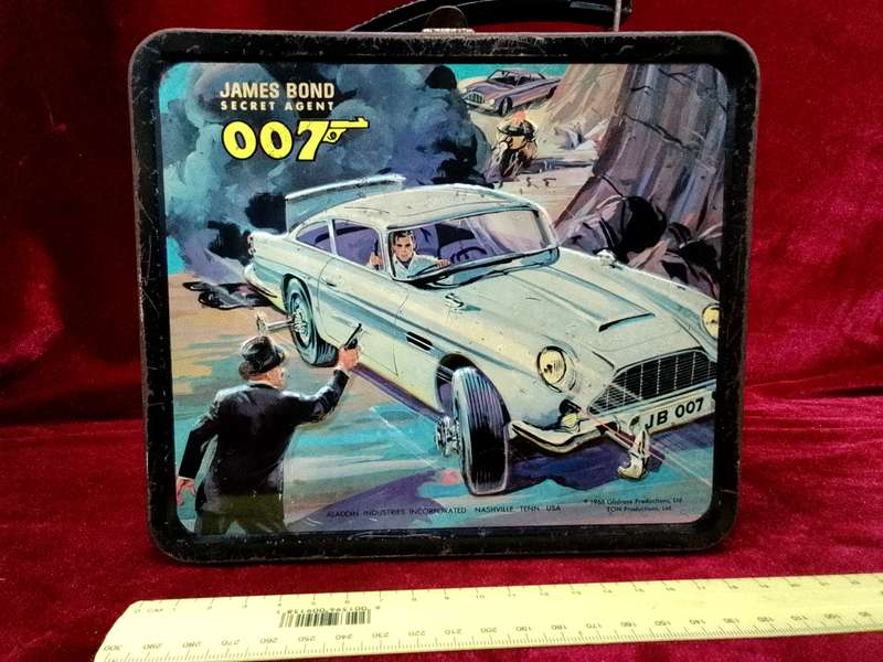 Very Rare Vintage 1966 James Bond 007 Metal Lunchbox
